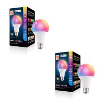 Lâmpada Inteligente E27 Rgb 15W - 2 Unidades