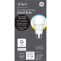 Lâmpada inteligente GE LED A19 E26 9W, branca ajustável, equivalente a 60 W Lâmpada inteligente GE LED A19 E26 9W, branca ajustável, equivalente a 60 W