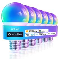 Lâmpada inteligente Linkind Matter 9W RGBTW 800LM 2,4 GHz WiFi 6Pk