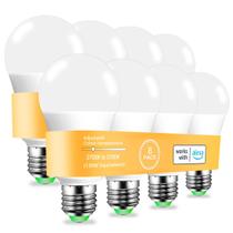 Lâmpada Inteligente MELPO A19 E26 130W Equivalente Alexa Pacote com 8 Lâmpada Inteligente MELPO A19 E26 130W Equivalente Alexa Pacote com 8