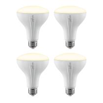 Lâmpada inteligente Sengled, é necessário um hub Zigbee, a lâmpada inteligente funciona com Alexa, Google Home, SmartThings, Homekit e Siri, lâmpada de inundação regulável BR30 para latas, branca macia 2700K, 650 LM, 9 W, pacote com 4