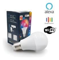 Lâmpada Inteligente Wi-Fi RGB E27 15W Controle Voz Lâmpada Inteligente Wi-Fi RGB E27 15W Controle Voz