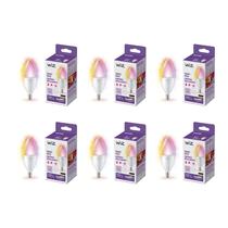 Lâmpada inteligente WiZ 40W B12 Candle Light E12 LED, pacote com 6 Lâmpada inteligente WiZ 40W B12 Candle Light E12 LED, pacote com 6