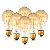 Lâmpada Jslinter Edison 60W A19 Vintage Incandescente x6 Lâmpada Jslinter Edison 60W A19 Vintage Incandescente x6
