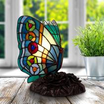 Lâmpada Lavish Home Tiffany Style Butterfly Stined Glass LED