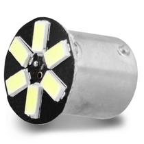 Lâmpada LED 1 Polo Trava Reta 6 LEDs 3W 12V Luz Branca Aplicação Ré Freio e Direção