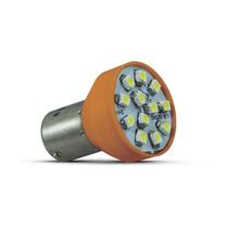 Lâmpada Led 12v Bau15s-21w Transversal 12 Leds Âmbar