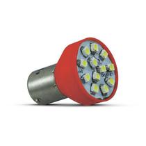 Lâmpada Led 12v Bay15d 5w/21w 1034 12 Leds Vermelho