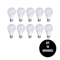 Lâmpada Led 12w Bulbo Fria Kit 10 unidades Soquete E27 Bivolt LUZ BRANCO FRIO 6500K