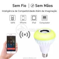 Lâmpada Led 12W E27 Rgb Colorida Com Caixa De Som Bluetooth Lâmpada Led 12W E27 Rgb Colorida Com Caixa De Som Bluetooth