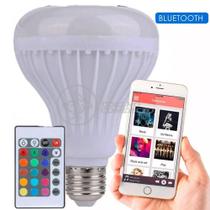 Lâmpada Led 12W E27 Rgb Colorida Com Caixa De Som Bluetooth Lâmpada Led 12W E27 Rgb Colorida Com Caixa De Som Bluetooth