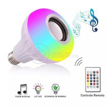 Lâmpada Led 12W E27 Rgb Colorida Com Caixa De Som Bluetooth Lâmpada Led 12W E27 Rgb Colorida Com Caixa De Som Bluetooth