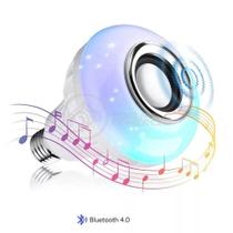 Lâmpada Led 12W E27 Rgb Colorida Com Caixa De Som Bluetooth Lâmpada Led 12W E27 Rgb Colorida Com Caixa De Som Bluetooth