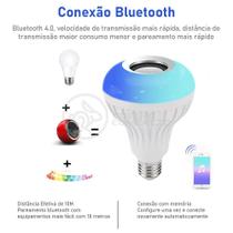 Lâmpada Led 12W E27 Rgb Colorida Com Caixa De Som Bluetooth Lâmpada Led 12W E27 Rgb Colorida Com Caixa De Som Bluetooth