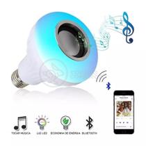 Lâmpada Led 12W E27 Rgb Colorida Com Caixa De Som Bluetooth