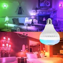 Lâmpada Led 12W E27 Rgb Colorida Com Caixa De Som Bluetooth