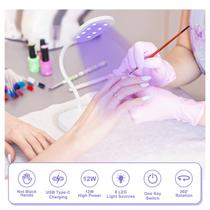 Lâmpada LED 12W para Secagem Rápida de Unhas em Gel
