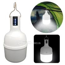 Lampada Led 18w Branca Fria Forte Lampião Led Recarregavel Camping DP7812