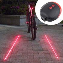 Lâmpada Led 2 Laser Para Mountain Bike 2 Cauda Traseira