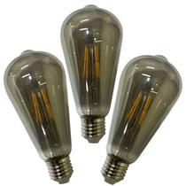 Lampada Led 30w Fume Multi Filamento Kit 3 Uni Iluminaçao Decoraçao Casa Quarto Sala Branco Quente Garagem Ambiente