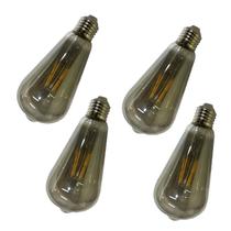 Lampada Led 30w Multi Filamento Fume Kit 4 Uni Decoraçao Casa Sala Quarto Garagem Iluminaçao Ambiente Branco Quente Lampada Led 30w Multi Filamento Fume Kit 4 Uni Decoraçao Casa Sala Quarto Garagem Iluminaçao Ambiente Branco Quente