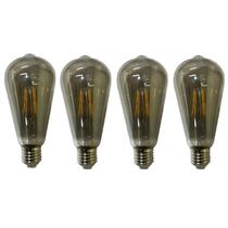 Lampada Led 30W Multi Filamento Fume Kit 4 Uni Vintage Bivolt Quarto Sala Casa Varanda Luz Iluminaçao Branco Quente Retro Lampada Led 30W Multi Filamento Fume Kit 4 Uni Vintage Bivolt Quarto Sala Casa Varanda Luz Iluminaçao Branco Quente Retro