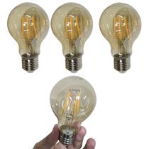 Lampada Led 30W Multifilamento Kit 4 Uni Decoraçao Iluminaçao Retro Vintage Casa Sala Garagem Quarto Varanda Branco Quente Ambar Lampada Led 30W Multifilamento Kit 4 Uni Decoraçao Iluminaçao Retro Vintage Casa Sala Garagem Quarto Varanda Branco Quente Ambar