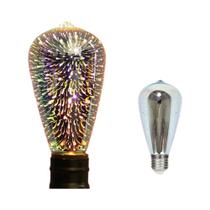 Lâmpada LED 3D Colorida E27 220V Vintage Edison Star Firework Árvore De Natal Luz Noturna De Férias Lâmpada LED 3D Colorida E27 220V Vintage Edison Star Firework Árvore De Natal Luz Noturna De Férias