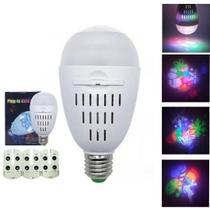 Lampada LED 4W Natal Giratória 3 Cartões E27 Bivolt Lampada LED 4W Natal Giratória 3 Cartões E27 Bivolt