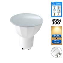 Lâmpada LED 7W MR16 100º Facho de Luz GU10 2700K Branco Quente Bivolt Lâmpada LED 7W MR16 100º Facho de Luz GU10 2700K Branco Quente Bivolt