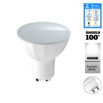 Lâmpada LED 7W MR16 100º Facho de Luz GU10 6000K Branco Frio Bivolt