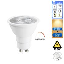Lâmpada LED 8W MR16 Dimerizavel GU10 2700K Branco Quente 127V