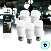 Lâmpada Led 9w Bulbo 12 Uni Mini Branca Fria 6500k E27 Bivolt Casa Quarto Decorativa Jardim L&D 6004