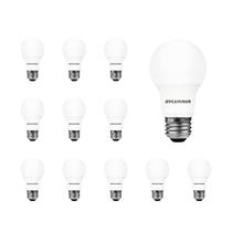 Lâmpada LED A19 SYLVANIA 6W 2700K, branca macia, 450 lm, pacote com 12