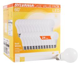 Lâmpada LED A19 SYLVANIA 8,5 W 2700 K 800 lm 60 W, pacote com 24 Lâmpada LED A19 SYLVANIA 8,5 W 2700 K 800 lm 60 W, pacote com 24