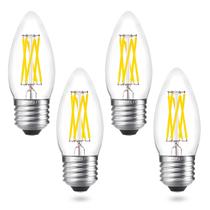 Lâmpada LED AIELIT E26 Candelabra 6W 5000K 600lm regulável, pacote com 4 Lâmpada LED AIELIT E26 Candelabra 6W 5000K 600lm regulável, pacote com 4