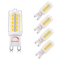 Lâmpada LED AIPLAMP G9 regulável 4W 450Lm 4000K 120V, pacote com 5 Lâmpada LED AIPLAMP G9 regulável 4W 450Lm 4000K 120V, pacote com 5