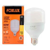 Lâmpada LED Alta Potência Foxlux 40W 3000K Branca Quente 3200lm E27 Bivolt para Ambientes Residenciais e Comerciais Lâmpada LED Alta Potência Foxlux 40W 3000K Branca Quente 3200lm E27 Bivolt para Ambientes Residenciais e Comerciais