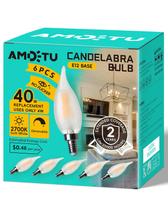 Lâmpada LED AMDTU E12, equivalente a 40W, fosca, 2700K, regulável