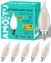 Lâmpada LED AMDTU E12 Tipo C 5000K 4W 400lm regulável, pacote com 6