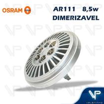 Lampada led ar111 osram 8,5w 12v 24g 3000k (branco quente)g53 dimerizável parathom pro advanced