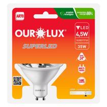 Lâmpada Led Ar70 4,5w Gu10 6500k 24 Biv Ourolux