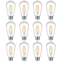 Lâmpada LED Ascher Vintage Edison 6W 2700K E26, pacote com 12 Lâmpada LED Ascher Vintage Edison 6W 2700K E26, pacote com 12