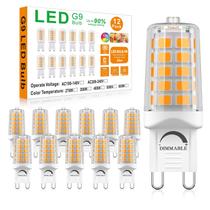 Lâmpada LED BAOMING G9 regulável 4W 2700K 450LM 120V (pacote com 12)