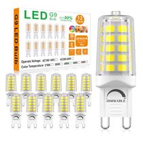 Lâmpada LED BAOMING G9 regulável de 4 W (equivalente a 40 W) 5000 K, pacote com 12