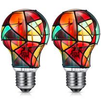 Lâmpada LED Baquler Stained Glass E26 3,5 W 120 V 2 unidades