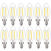 Lâmpada LED Beonllay B11 2W 2700K, branco quente, candelabro E12, pacote com 12 Lâmpada LED Beonllay B11 2W 2700K, branco quente, candelabro E12, pacote com 12