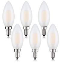 Lâmpada LED Beonllay E12 2W 3000K 25W, equivalente a 25 W, pacote com 6 Lâmpada LED Beonllay E12 2W 3000K 25W, equivalente a 25 W, pacote com 6