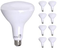 Lâmpada LED Bioluz BR40 16W 3000K 90 CRI regulável, pacote com 8