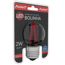 Lâmpada LED Bolinha Filamento 2W Vermelha Bivolt Avant Lâmpada LED Bolinha Filamento 2W Vermelha Bivolt Avant